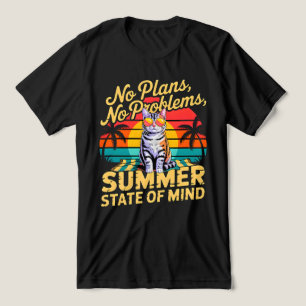 Camiseta Triblenda Vibraciones de gato de verano – divertida playa re