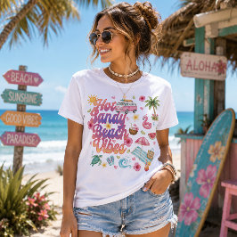 Camiseta Triblenda Vibraciones de Playa Caliente de Verano