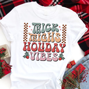 Camiseta Triblenda Vibraciones de vacaciones de muslos gruesos Navida