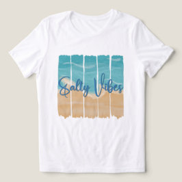 Camiseta Triblenda Vibraciones Saladas Orilla de Playa Tropical Olas 