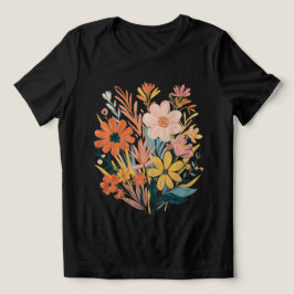 Camiseta Triblenda Vibrant Boho Floral Bouquet