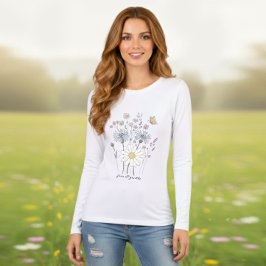 Camiseta Triblenda Vibrant field of wildflowers 