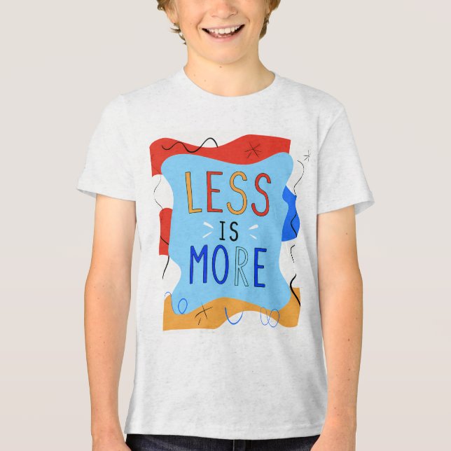 Camiseta Triblenda Vibrant "Less Is More" Abstract Graphic (Anverso)