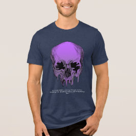 Camiseta Triblenda Vibrant Neon Dripping Skull Grunge Dark Unisex Tee