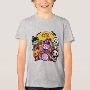 Camiseta Triblenda Vibrante banda de Halloween: Espectacular obra de 