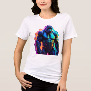 Camiseta Triblenda Vibrante impresión de arte de Neon Gorilla