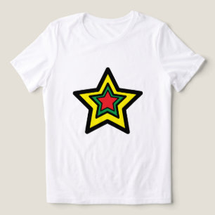 Camiseta Triblenda ⭐ Vibrante Triple Tee de Estrella Grande (Amarillo