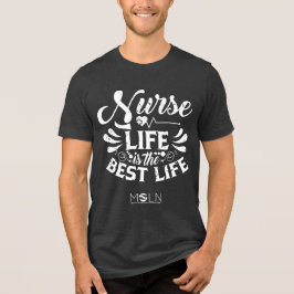 Camiseta Triblenda Vida de enfermera de color oscuro