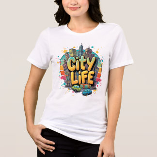 Camiseta Triblenda Vida de la ciudad - Vibrante Línea de Esquina Urba
