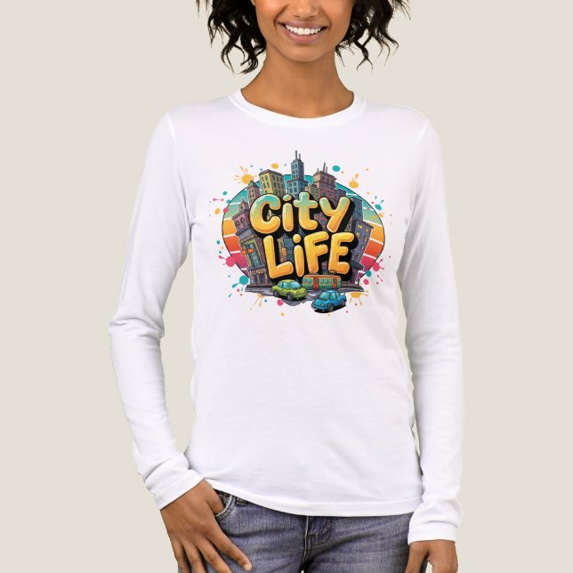 Camiseta Triblenda Vida de la ciudad - Vibrante Línea de Esquina Urba (Anverso)
