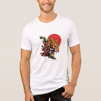 Camiseta Triblenda Vida norteamericana - Camiseta Sun tigre y Peony