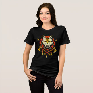 Camiseta Triblenda Viking Wolf Norse Mythology Nordic Warrior Womens