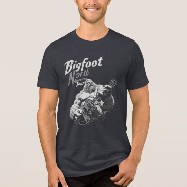 Camiseta Triblenda Viñeta de excursión para Norteamérica Bigfoot (Anverso)