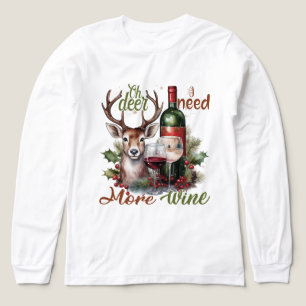 Camiseta Triblenda Vino divertido festivo de Navidad 