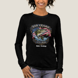 Camiseta Triblenda Vintage 1776-2026 Patriótico Pesca de Lubina 250 A