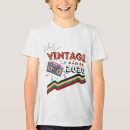 Camiseta Triblenda Vintage 2020 Nacimiento nostálgico retro