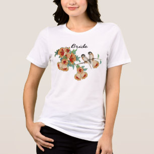 Camiseta Triblenda Vintage Cherry Blossom Love Bird
