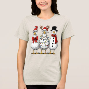 Camiseta Triblenda Vintage Christmas Goose