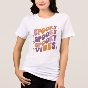 Camiseta Triblenda Vintage de Halloween con vibraciones retro fantasm