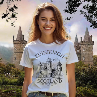 Camiseta Triblenda Vintage Edinburgh Castle | United Kingdom 