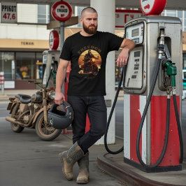 Camiseta Triblenda Vintage Freedom Open Road Motorcycle Biker Graphic