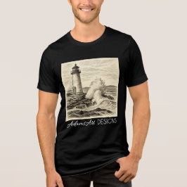 Camiseta Triblenda Vintage Lighthouse Ink Drawing