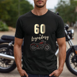 Camiseta Triblenda Vintage Motorcycle 60th Birthday Bike 