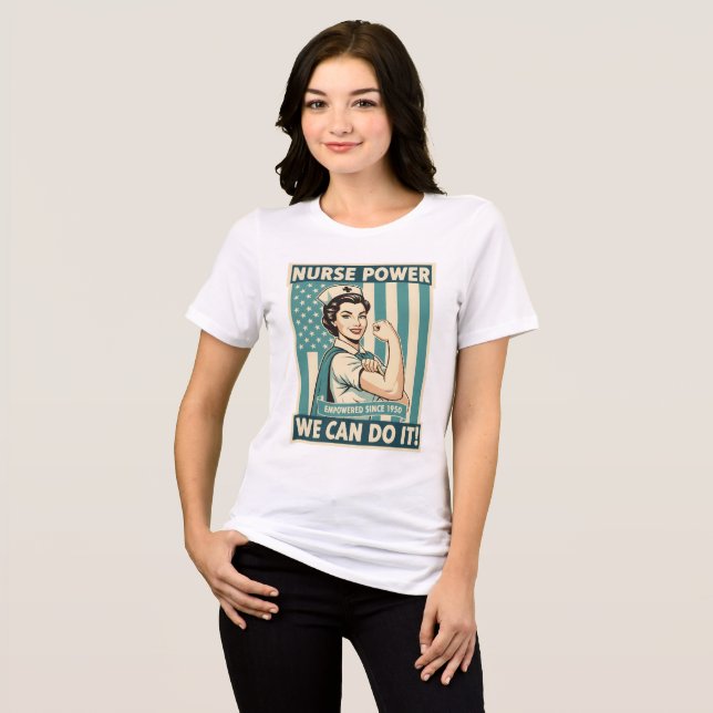 Camiseta Triblenda Vintage Nurse Poster T-Shirt (Anverso Completo)