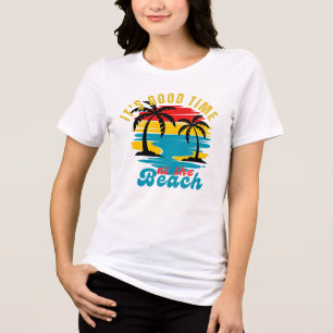 Camiseta Triblenda Vintage Palm Beach Summer Sea Adventure Canvas