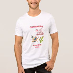 Camiseta Triblenda Vintage Pantelleria Island Sailing Hombre Retro 