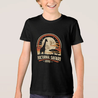 Camiseta Triblenda Vintage Safari Nocturno Jirafa Luna Fauna Des