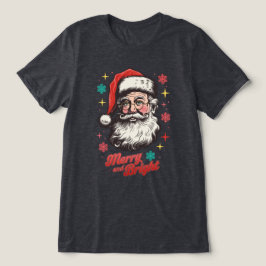 Camiseta Triblenda Vintage Santa Merry and Bright