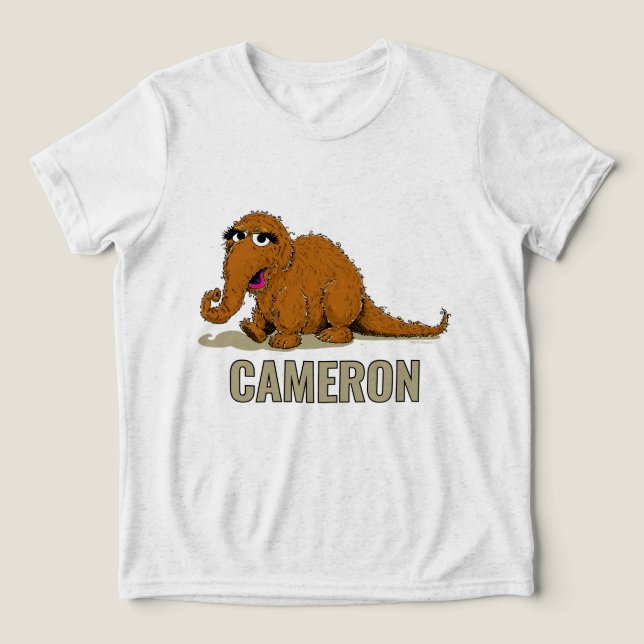Camiseta Triblenda Vintage Sesame Street Snuffleupagus (Diseño delantero )