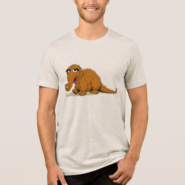 Camiseta Triblenda Vintage Sesame Street Snuffleupagus (Anverso)