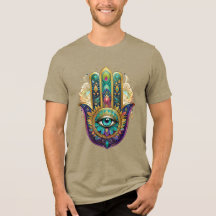 Violet Verde Oro Pétalos Hamsa Turquesa Tercer Ojo
