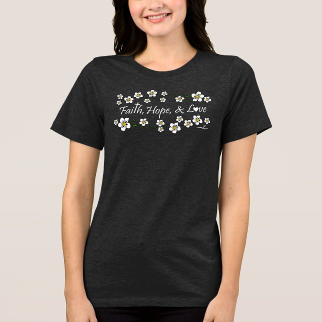 Camiseta Triblenda Virginia Wright Faith, Hope, and Love, Inspiration (Anverso)