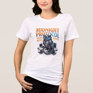 Camiseta Triblenda Visión del Protocolo de Medianoche Nunca Duerme Ci