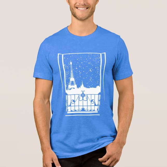 Camiseta Triblenda Vista de invierno parisina (Anverso)