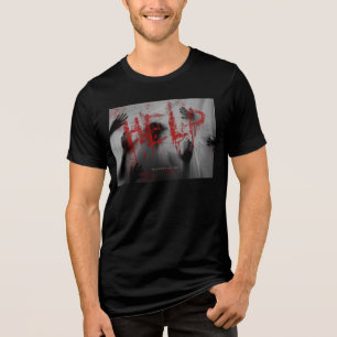 Camiseta Triblenda Visual grueso con tema de terror escalofriante de 