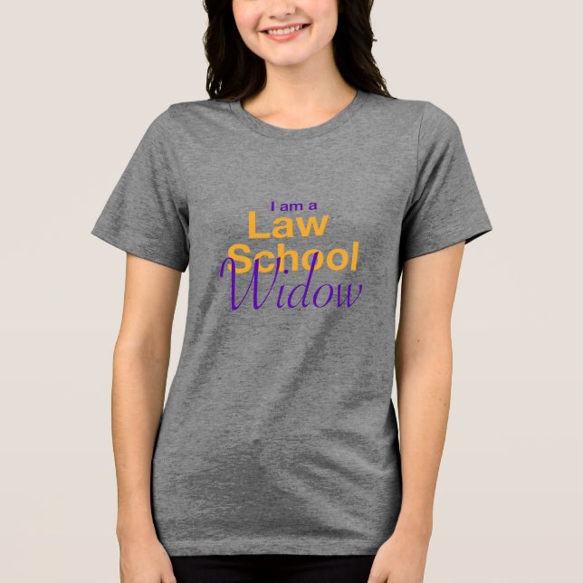 Camiseta Triblenda Viuda de Facultad de Derecho Humorística (Anverso)