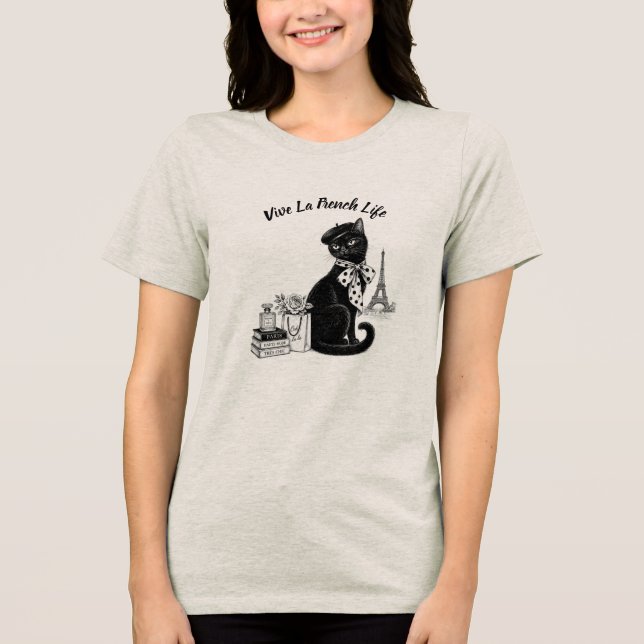 CAMISETA TRIBLENDA VIVE LA VIDA FRANCESA (Anverso)