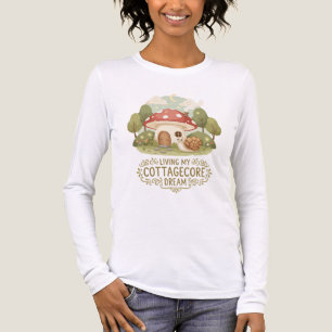 Camiseta Triblenda Viviendo mi sueño Cottagecore Hongos lindos y ca
