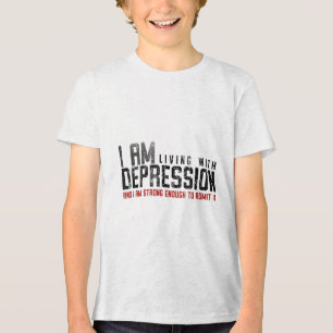Camiseta Triblenda Vivir Con Depresión - La Mente Y La Salud Mental