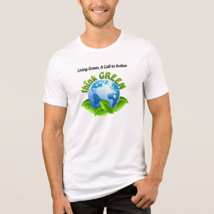 Camiseta Triblenda "Vivir verde: un llamado a la acción" amante de la