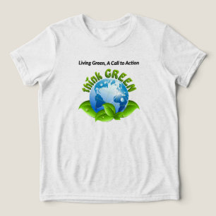 Camiseta Triblenda "Vivir verde: un llamado a la acción" amante de la