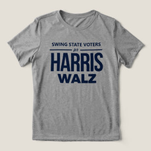 Camiseta Triblenda Votantes estatales de ala para Harris Walz
