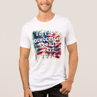 Camiseta Triblenda Votar por la democracia Harris Walz