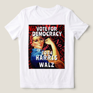 Camiseta Triblenda Votar por la democracia Harris Walz