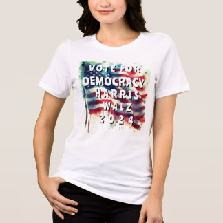 Camiseta Triblenda Votar por la democracia Harris Walz
