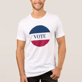 Camiseta Triblenda VOTE Blanco Rojo y Azul a rayas